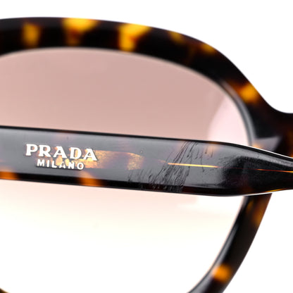 Prada Tortoise Shell Round Sunglasses SPR 16U Black 8 of 9
