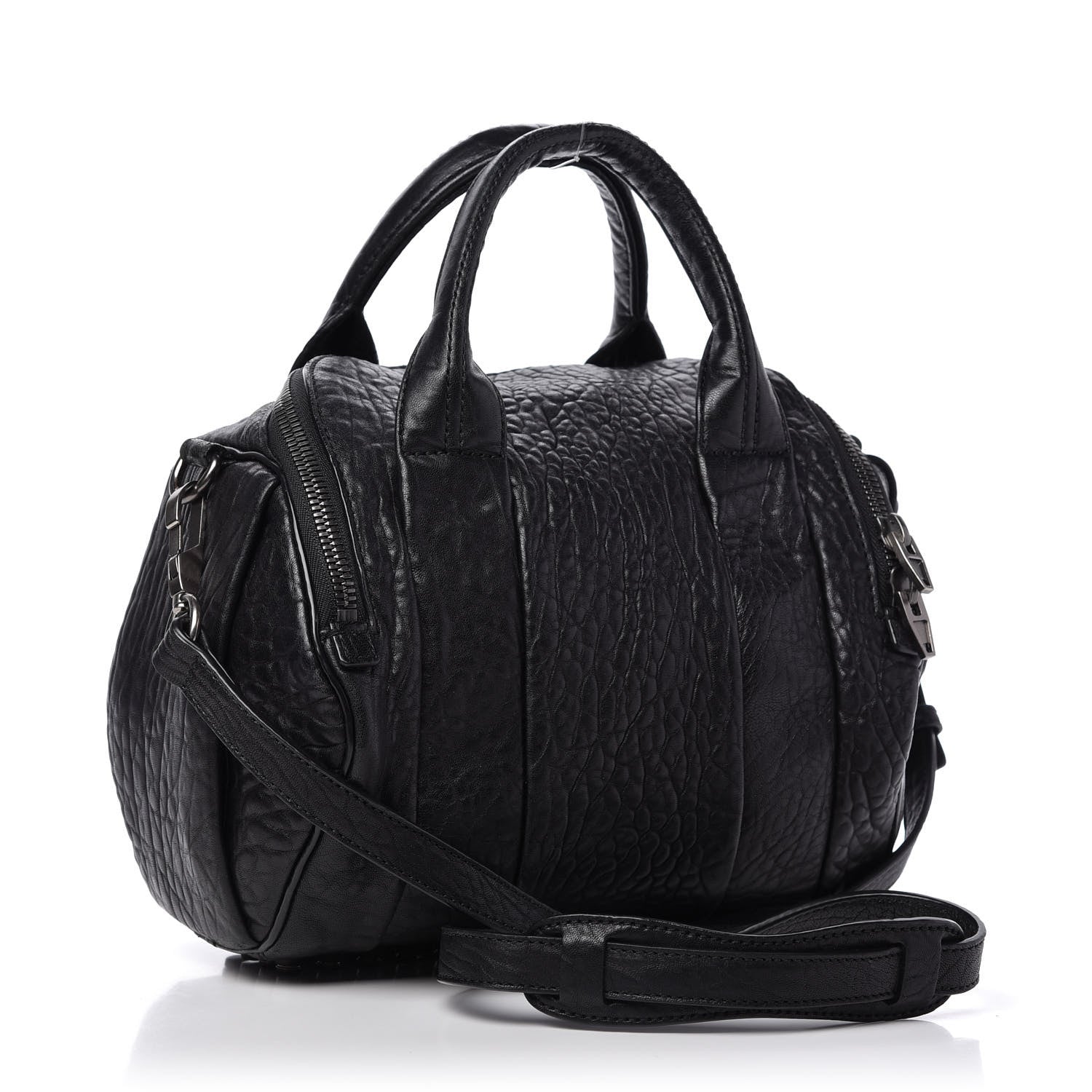 Alexander Wang Pebbled Lambskin Rockie Rhodium Black Hardware 3 of 9