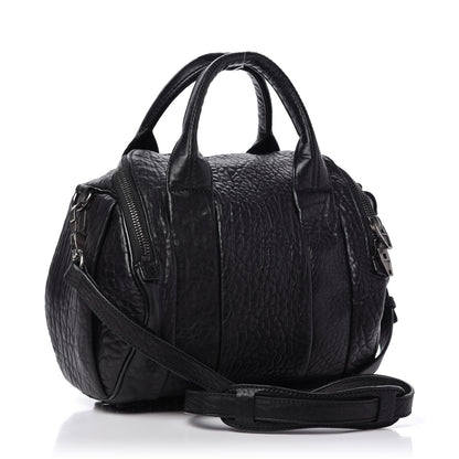 Alexander Wang Pebbled Lambskin Rockie Rhodium Black Hardware 3 of 9