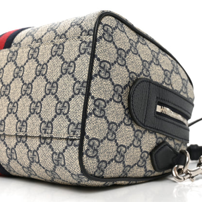 Gucci GG Supreme Monogram Web Small Ophidia Top Handle Bag Beige Blue 10 of 11