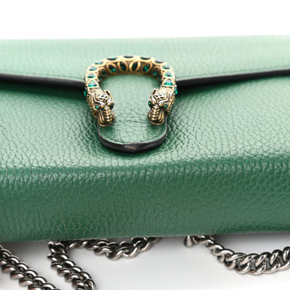 Gucci Calfskin Mini Dionysus Chain Wallet Emerald 15 of 16