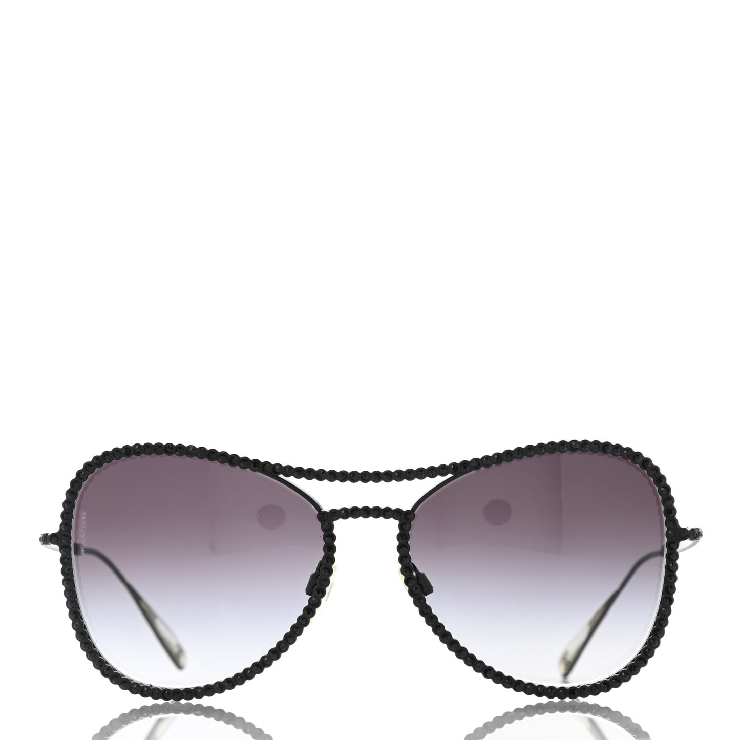 Crystal Aviator Sunglasses 71108 Black