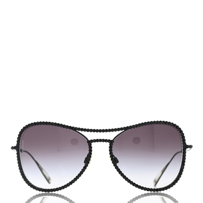 Chanel Crystal Aviator Sunglasses 71108 Black 2 of 9