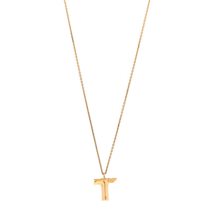 Louis Vuitton Metal LV And Me Letter T Necklace Gold 1 of 8