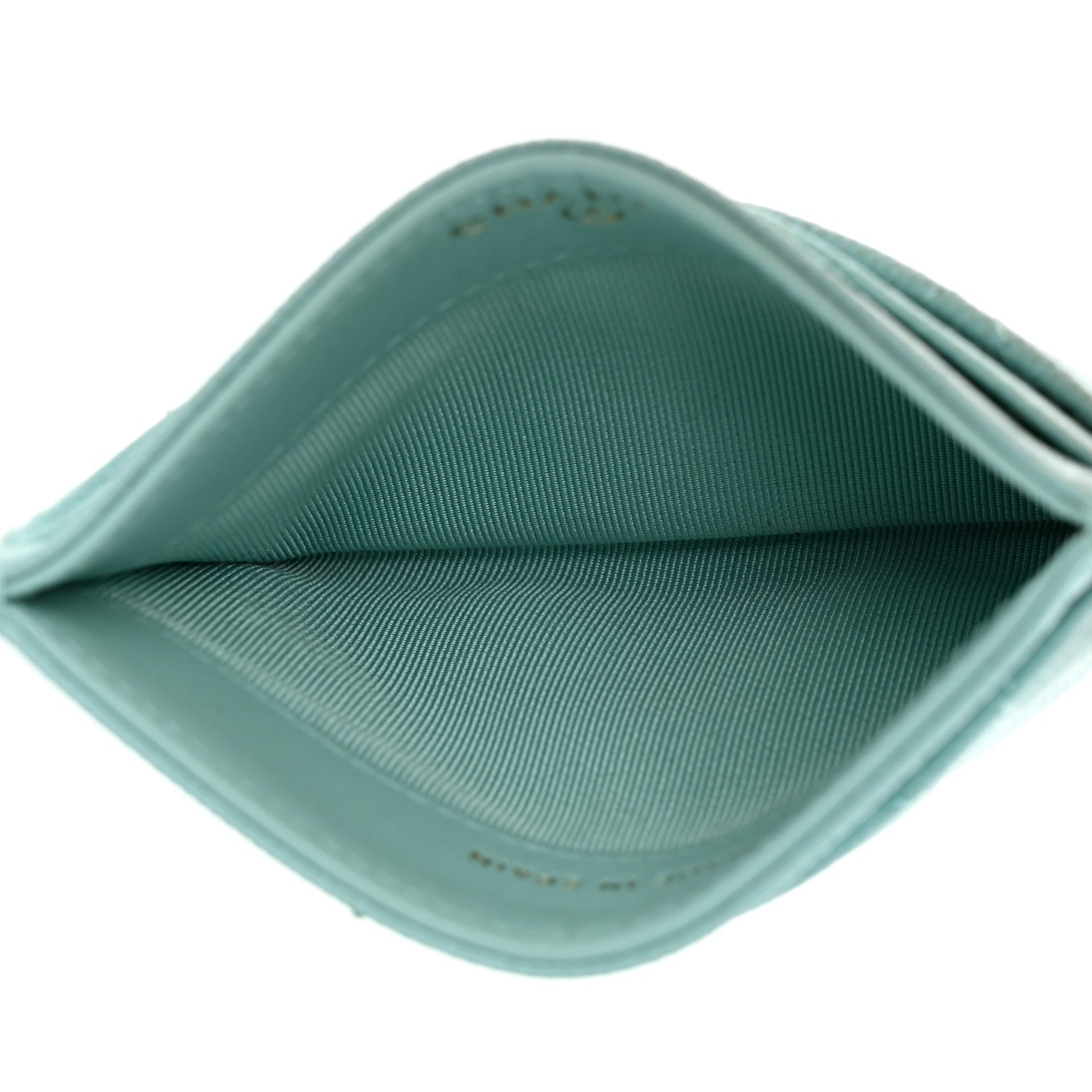 Chanel Caviar Quilted Card Holder Light Blue 5 of 9