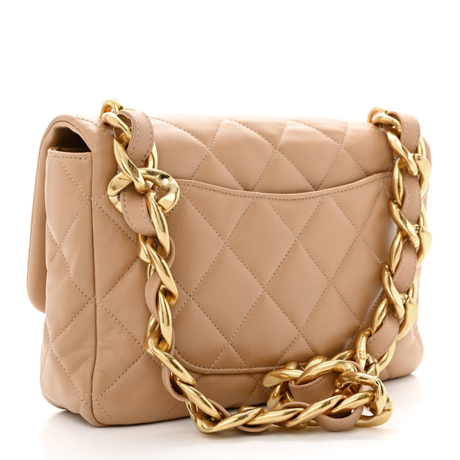 Chanel Lambskin Quilted Large CC Funky Town Flap Beige 3 of 11