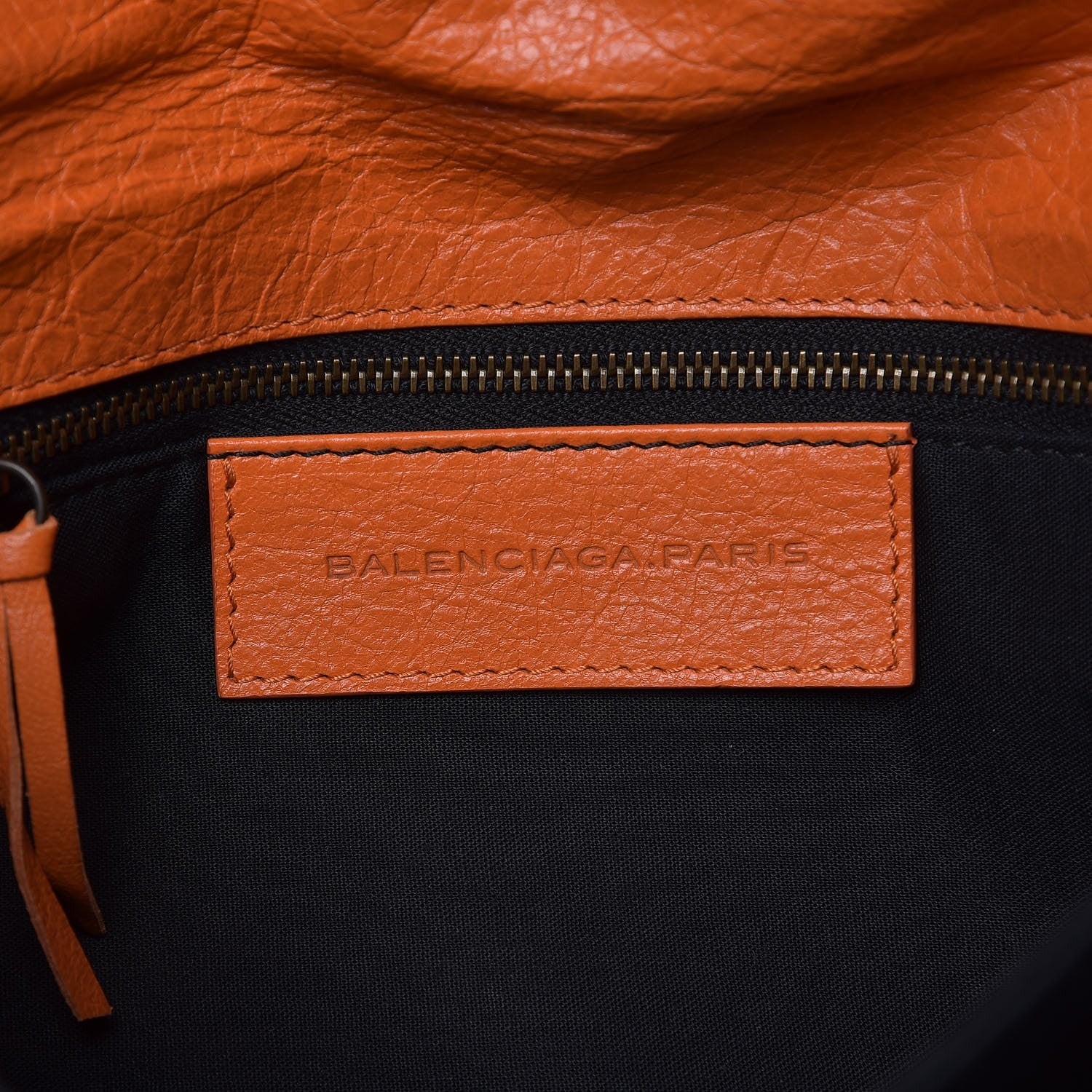Balenciaga Agneau Classic Hardware Envelope Clutch Tangerine 6 of 9