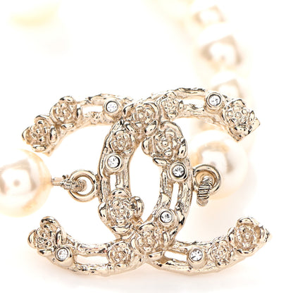 Chanel Pearl Crystal CC Bracelet Gold 5 of 5