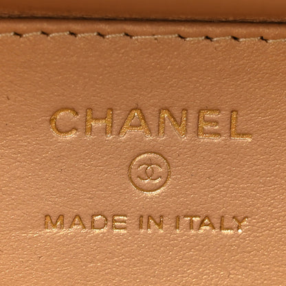 Chanel Lambskin Quilted Mini Golden Plate Clutch With Chain Black 6 of 11