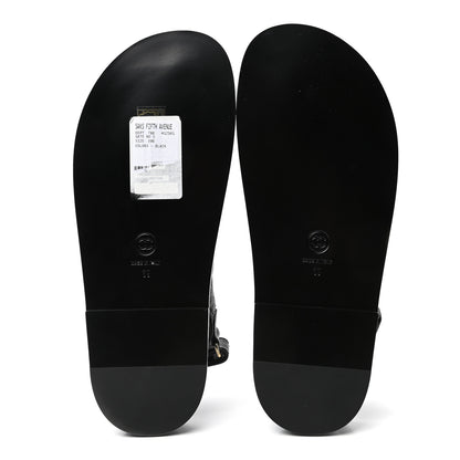 Chanel Grained Calfskin Velcro Dad Sandals 39 Black 5 of 8