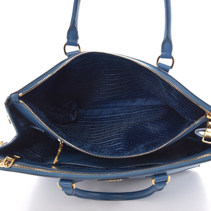 Prada Saffiano Large Galleria Double Zip Tote Cobalto 11 of 16