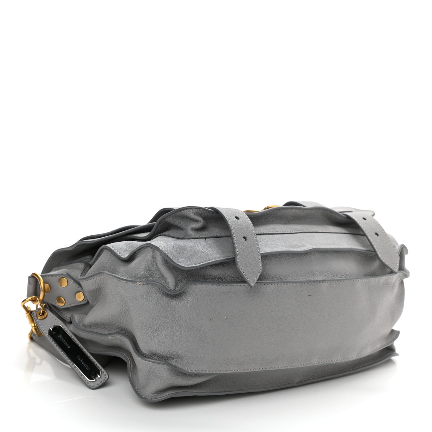 Lambskin Medium PS1 Satchel Concrete Grey