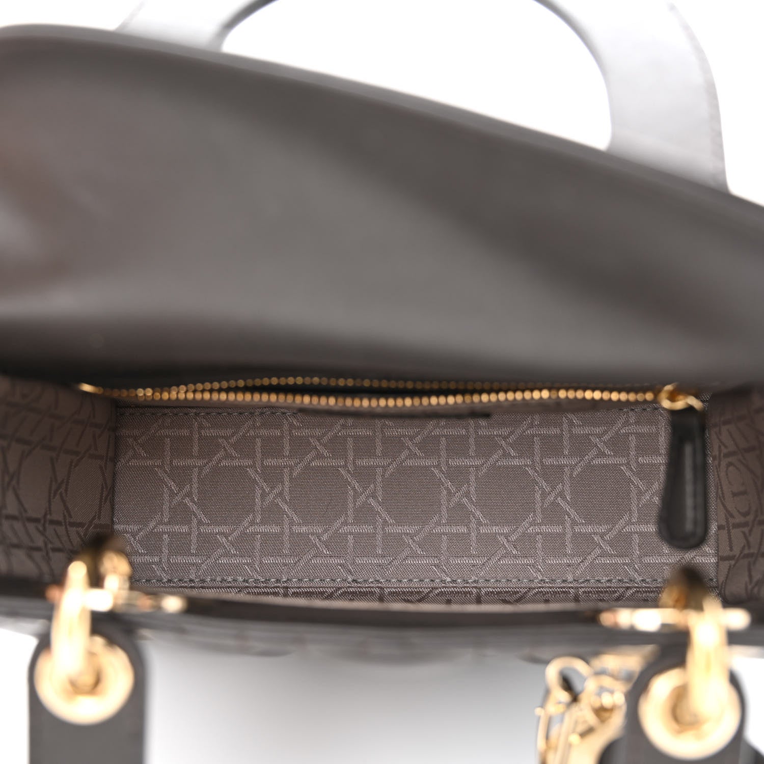 Christian Dior Lambskin Cannage Small Lucky Badges My Lady Dior Dark Grey 5 of 11