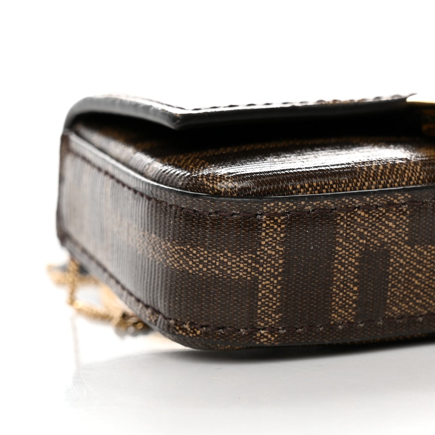 Glazed Fabric FF 1974 Nano Baguette Charm Mogano Panna