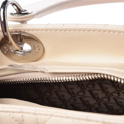 Christian Dior Lambskin Cannage Medium Lady Dior Light Beige 21 of 21