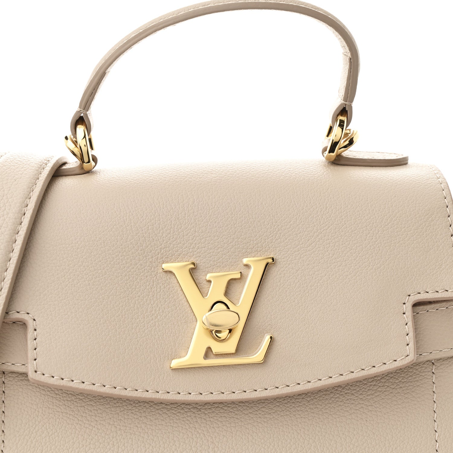 Louis Vuitton Soft Calfskin Mini Lockme Ever Greige 7 of 9