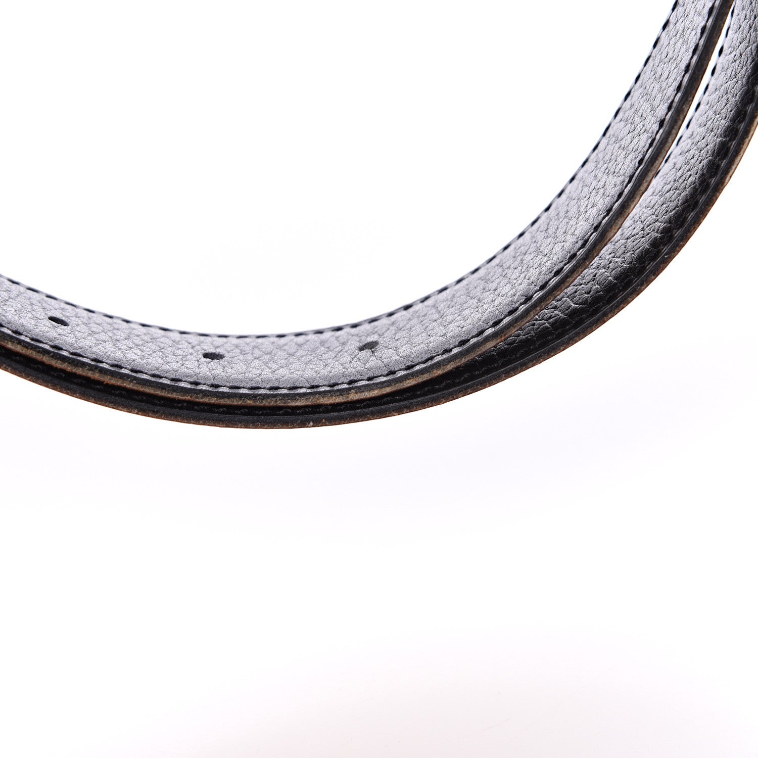 Hermes Togo Courchevel 32mm H Belt 80 Black Gold 8 of 11