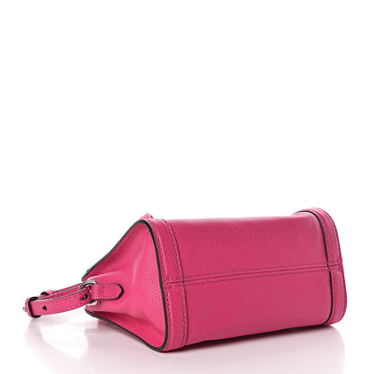 Alexander McQueen Grainy Calfskin Mini Padlock Zip Satchel Pink 4 of 10