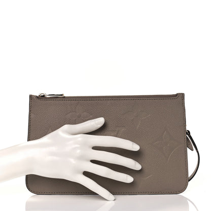 Louis Vuitton Empreinte Monogram Giant Neverfull MM Pochette Tourterelle 2 of 7