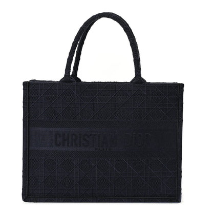 Christian Dior Embroidered Cannage Medium Book Tote Navy 1 of 9