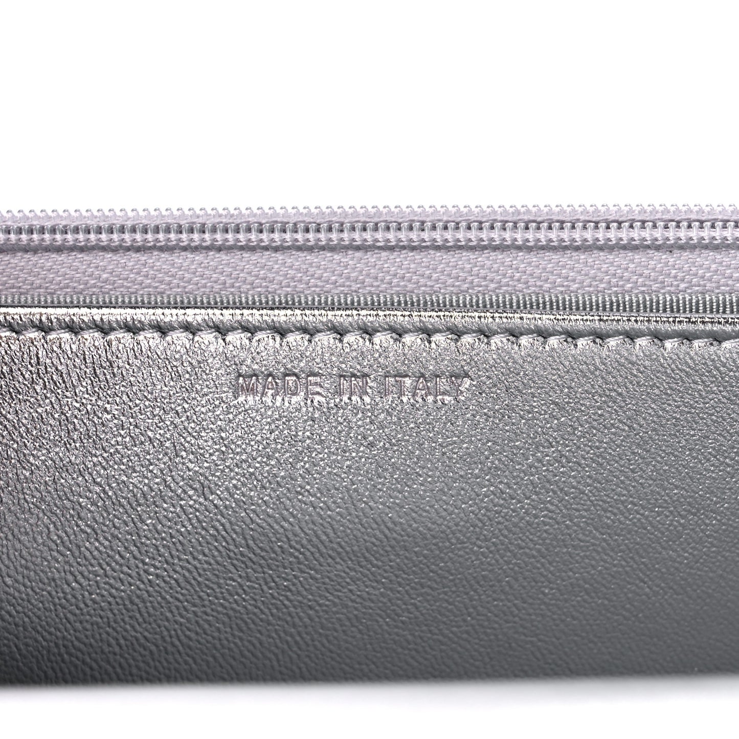Gradient Metallic Calfskin Quilted Wallet On Chain WOC Silver Blue Yellow Purple