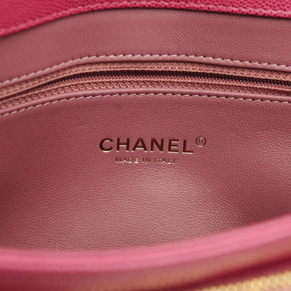 Chanel Caviar Quilted Small Business Affinity Flap Dark Pink 7 of 8