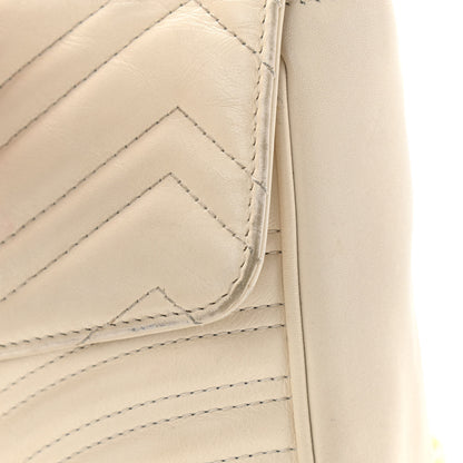 Gucci Calfskin Matelasse Medium GG Marmont Shoulder Bag White 13 of 15