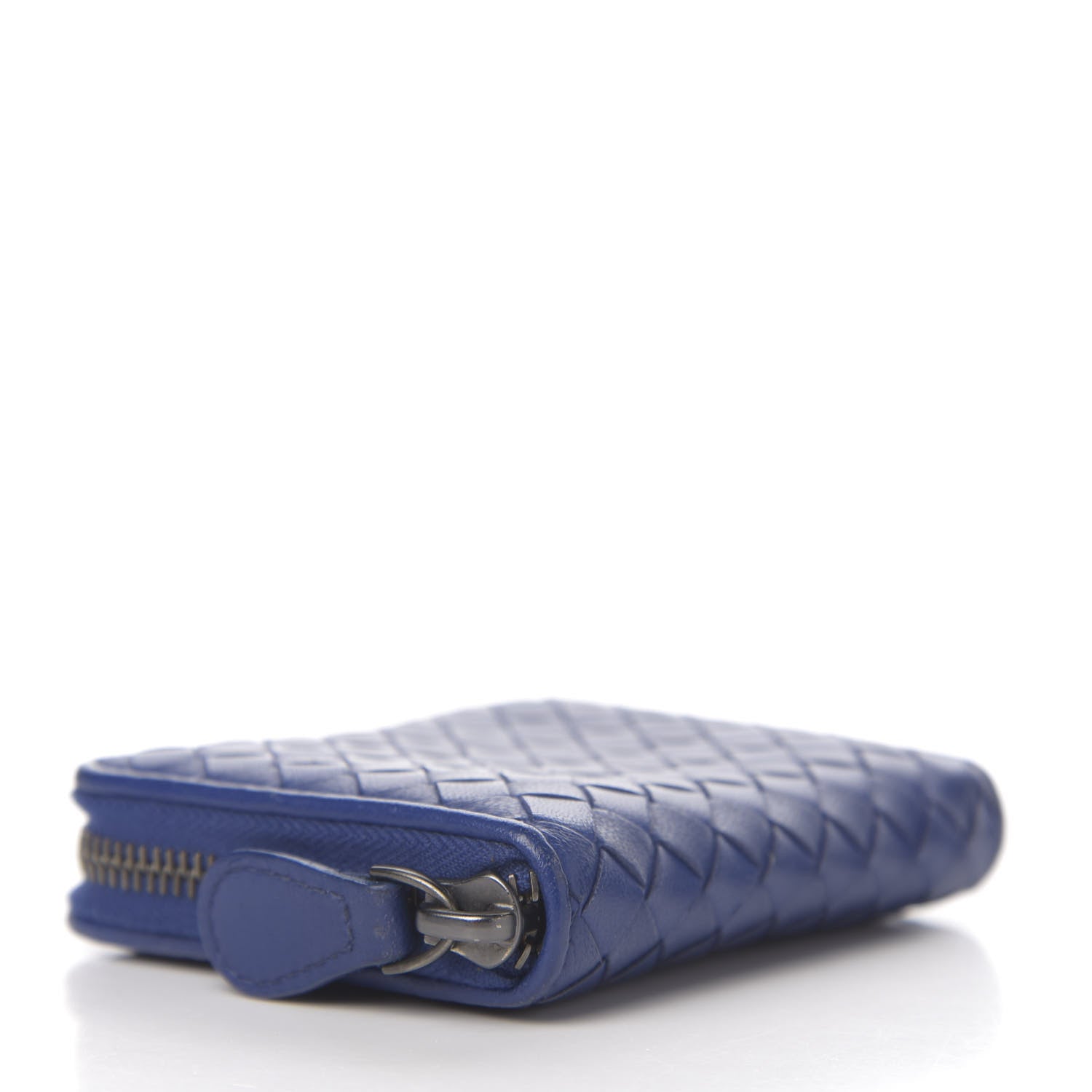 Bottega Veneta Nappa Intrecciato Zip Around Coin Purse Cobalt 3 of 6
