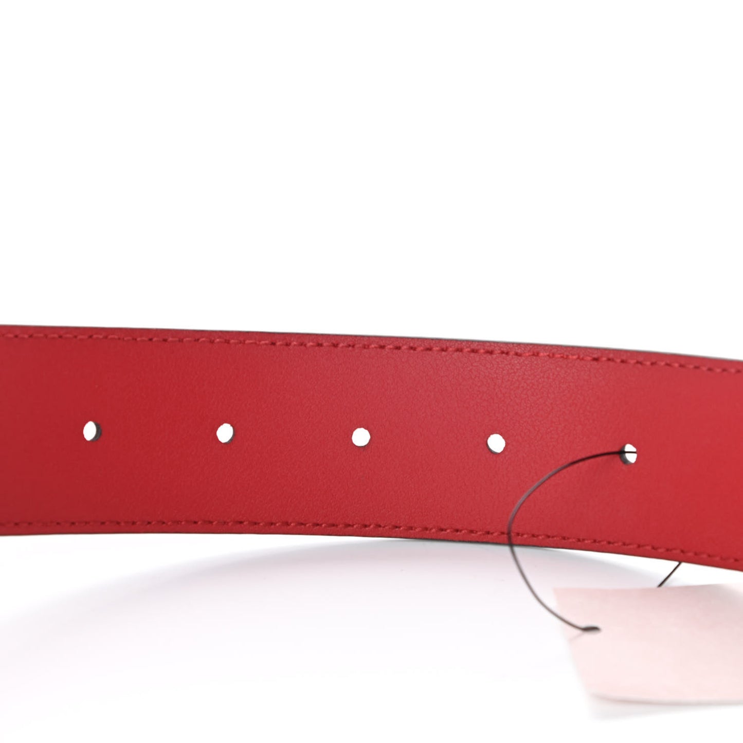 Moon Calfskin Interlocking G 37mm Belt 85 34 Vibrant Red