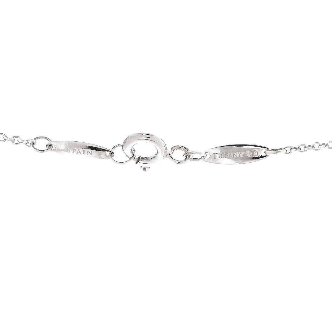 Tiffany Sterling Silver 12mm Elsa Peretti Bean Pendant Necklace 5 of 6
