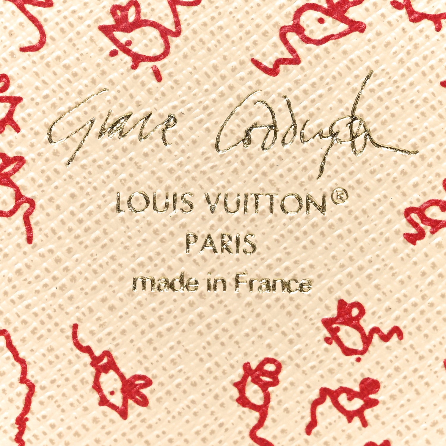 Louis Vuitton Calfskin Grace Coddington Kirigami Organizer On Chain Card Holder Insert Beige 6 of 6