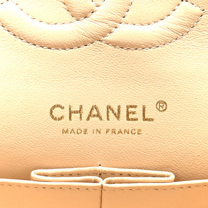 Chanel Caviar Quilted Medium Double Flap Beige 6 of 9