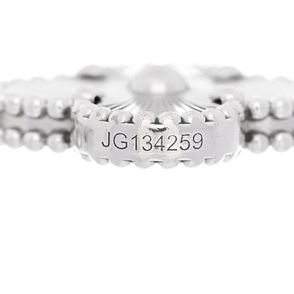 Van Cleef & Arpels 18K White Gold 5 Motifs Guilloche Vintage Alhambra Bracelet 4 of 5
