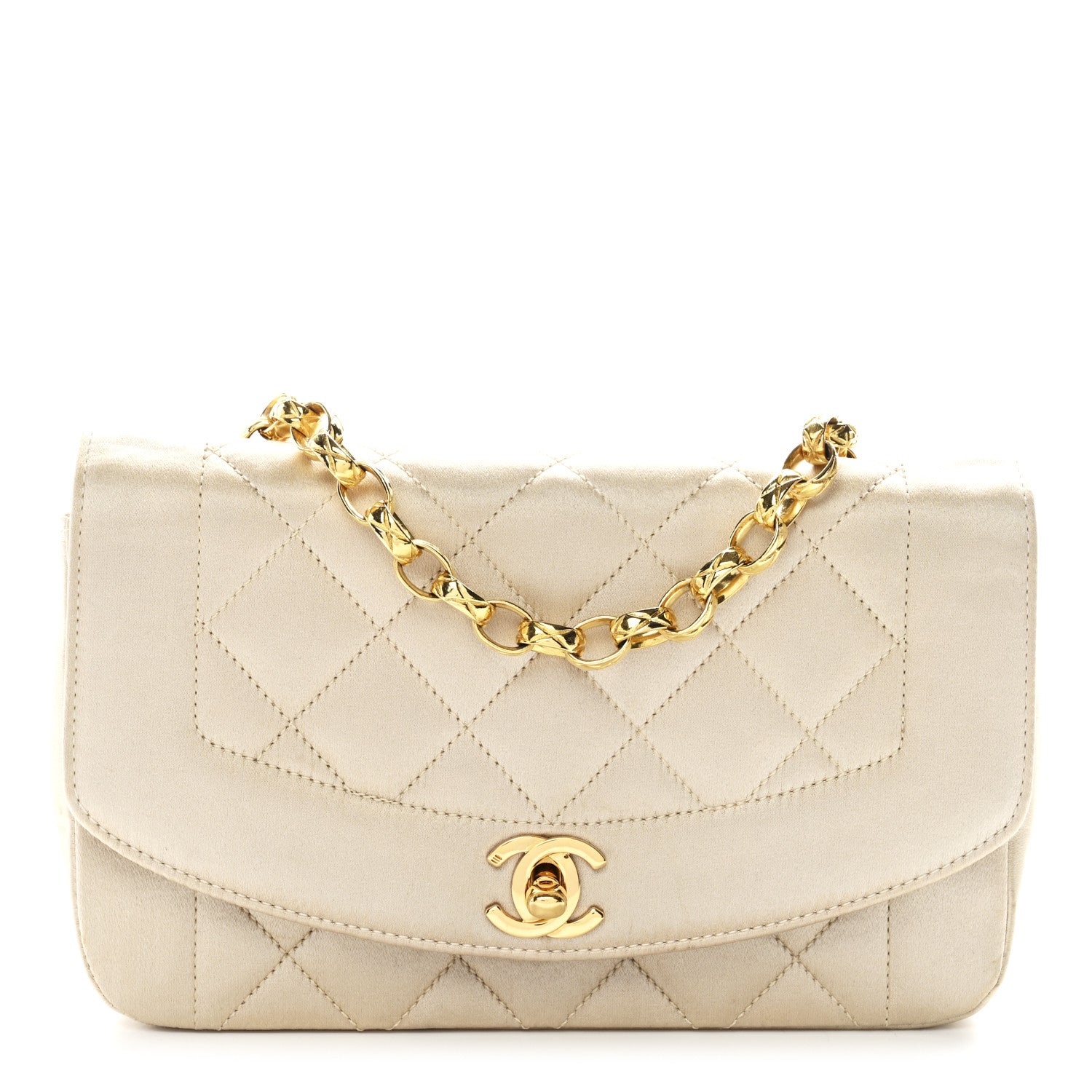 Chanel Satin Quilted Mini Flap Beige 1770279 – FASHIONPHILE