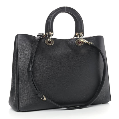 Christian Dior Bullcalf Large Diorissimo Tote Black Rose Indien 3 of 10