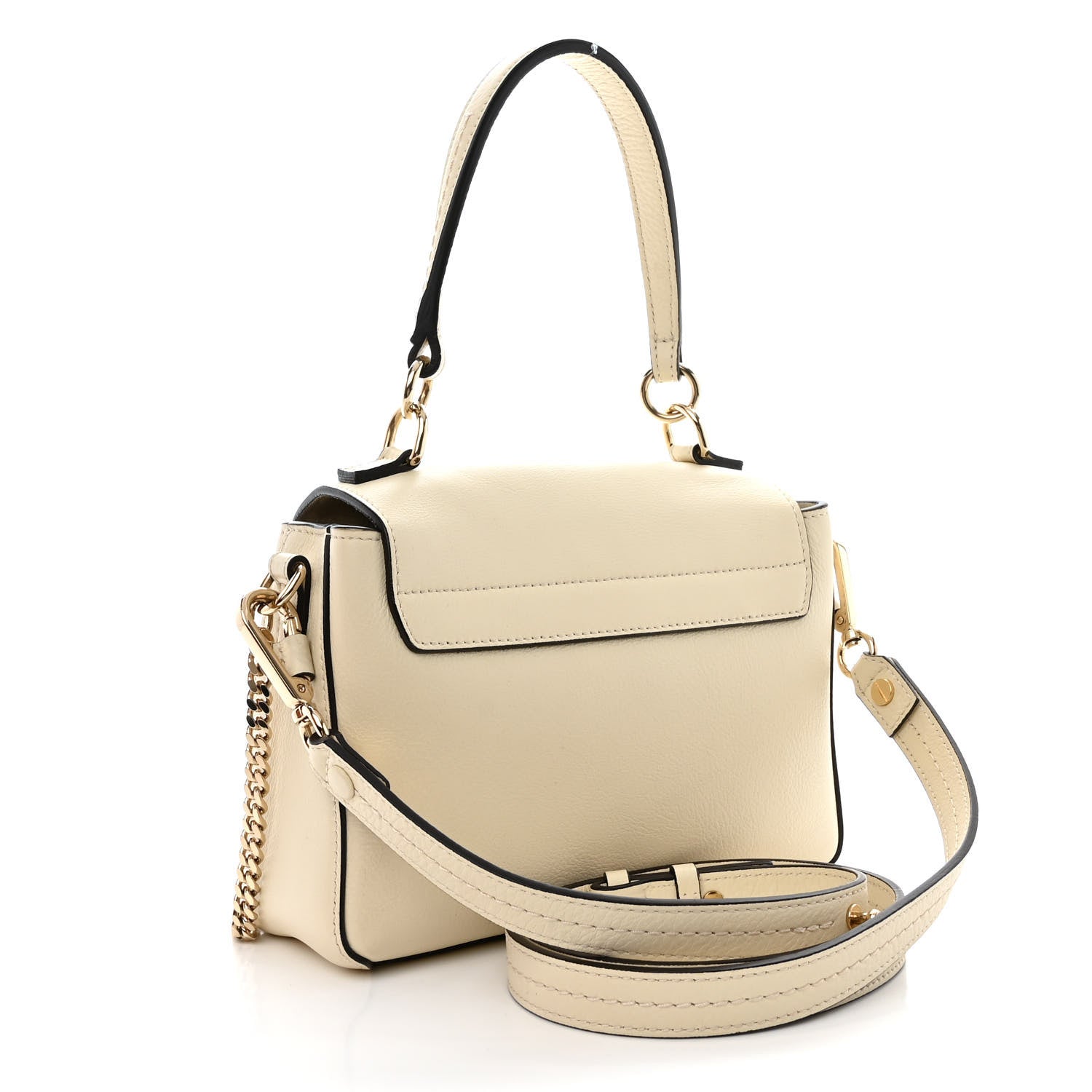 Chloe Calfskin Mini Faye Day Shoulder Bag Off White 3 of 11