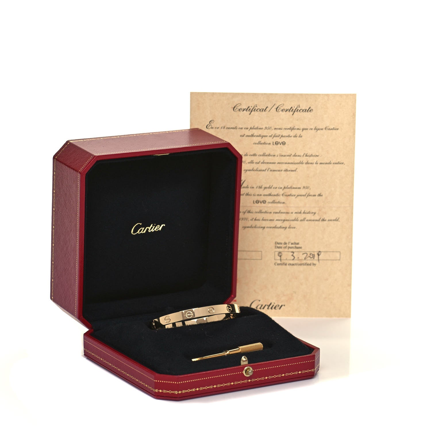 Cartier 18K Yellow Gold LOVE Bracelet 17 6 of 6