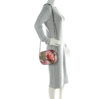 Gucci GG Supreme Monogram Blooms Mini Chain Shoulder Bag Beige Multicolor Dry Rose 2 of 8