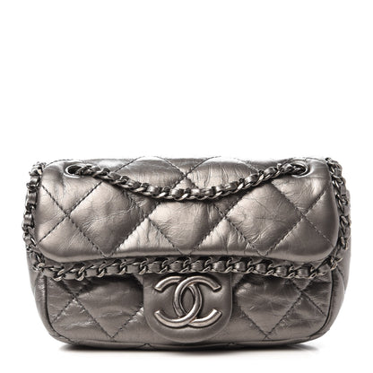 Chanel Calfskin Mini Chain Me Flap Dark Grey 1 of 11