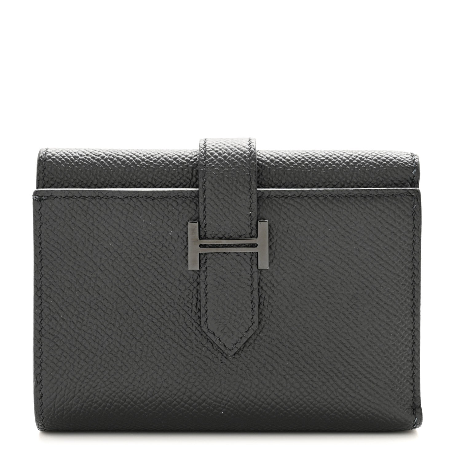 Hermes Epsom Tri-Fold Compact Monochrome Bearn Wallet Black 1 of 7