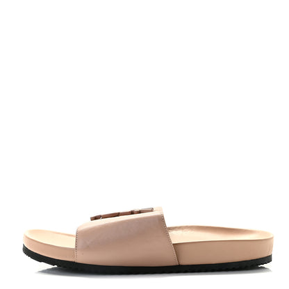 Saint Laurent Lambskin Joan Slide Sandals 37 Nude 1 of 12