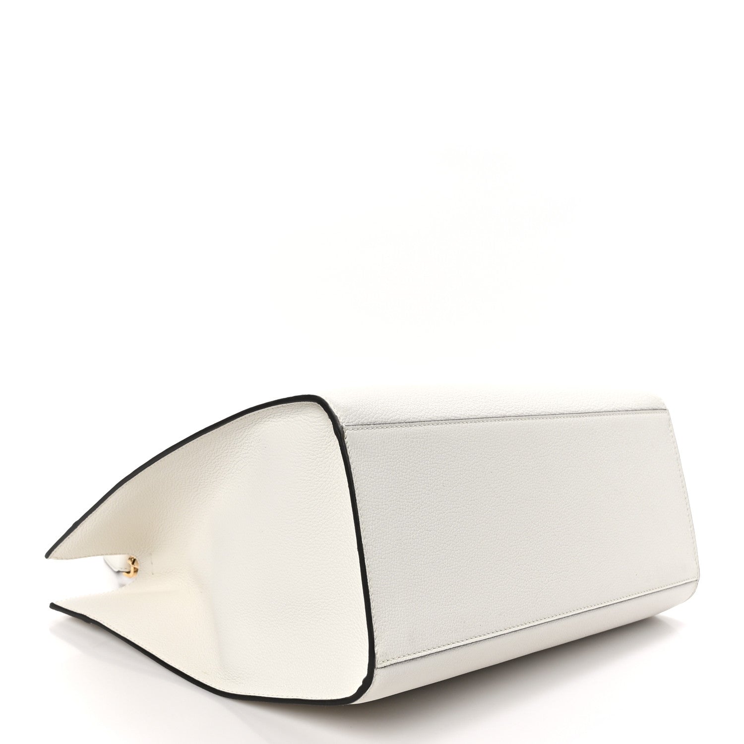 Fendi Vitello King Plexiglass Medium Fendi Sunshine Shopper Tote Bianco Ice Oro 4 of 10