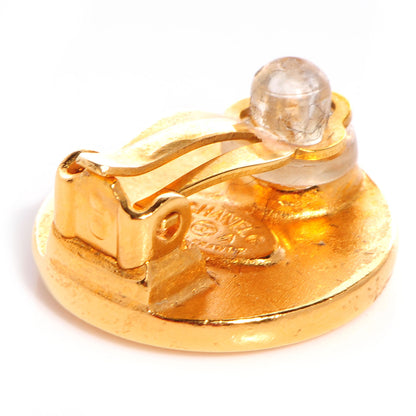 Chanel Clip On Disc Earrings Gold 3 of 5