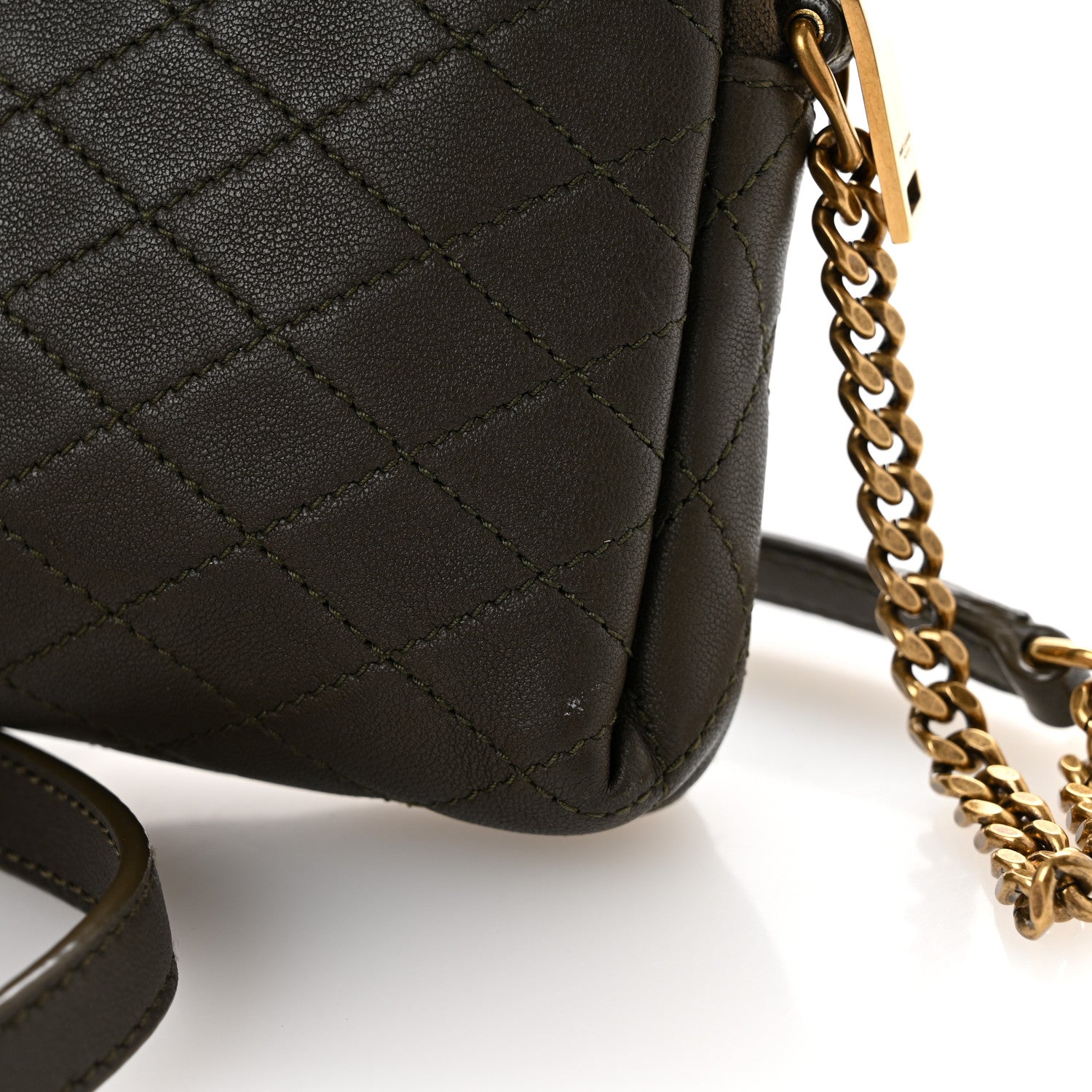 Saint Laurent Lambskin Quilted Gaby Zipped Pouch 13 of 14