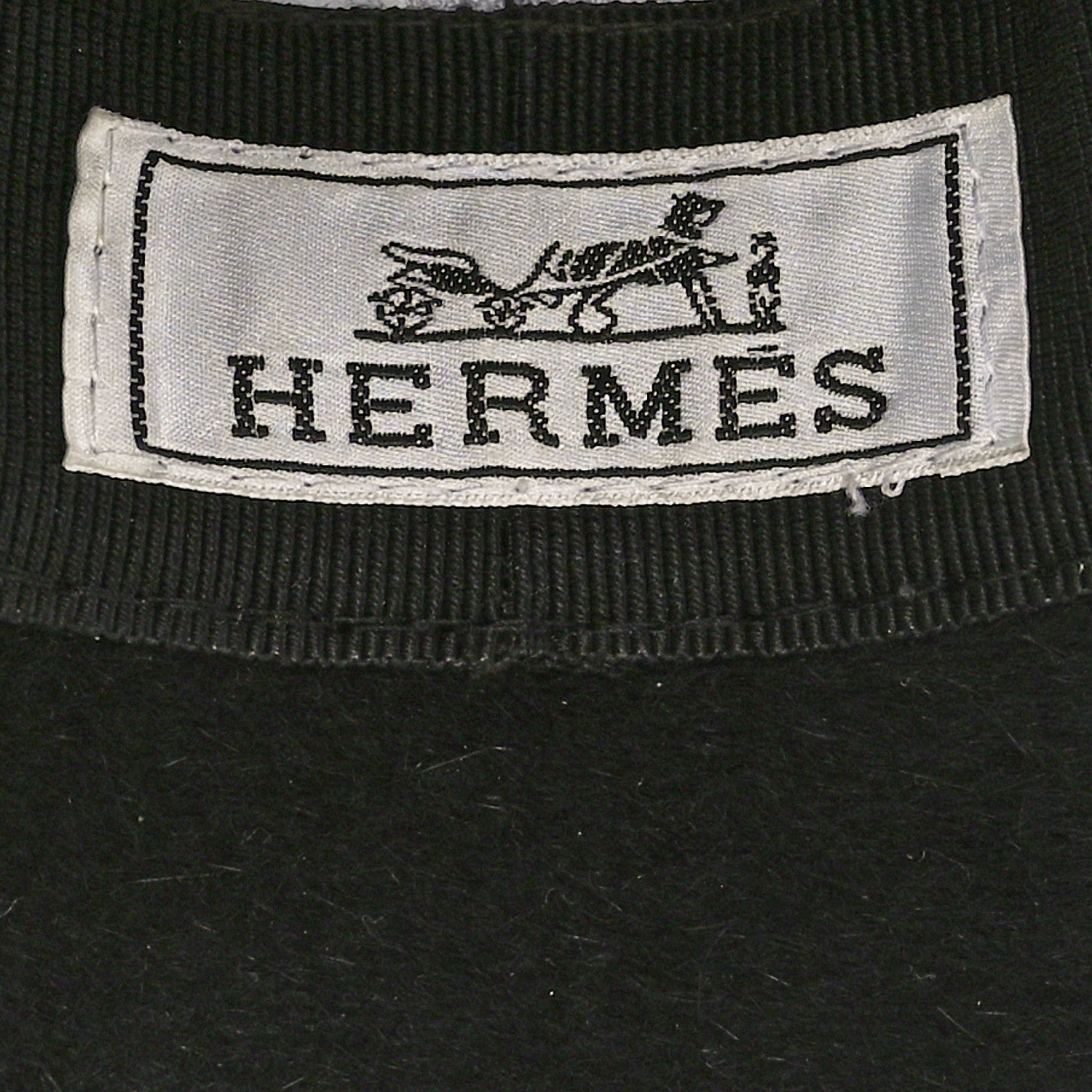 Hermes Rabbit Felt Lambskin Hat 58 Black 8 of 10