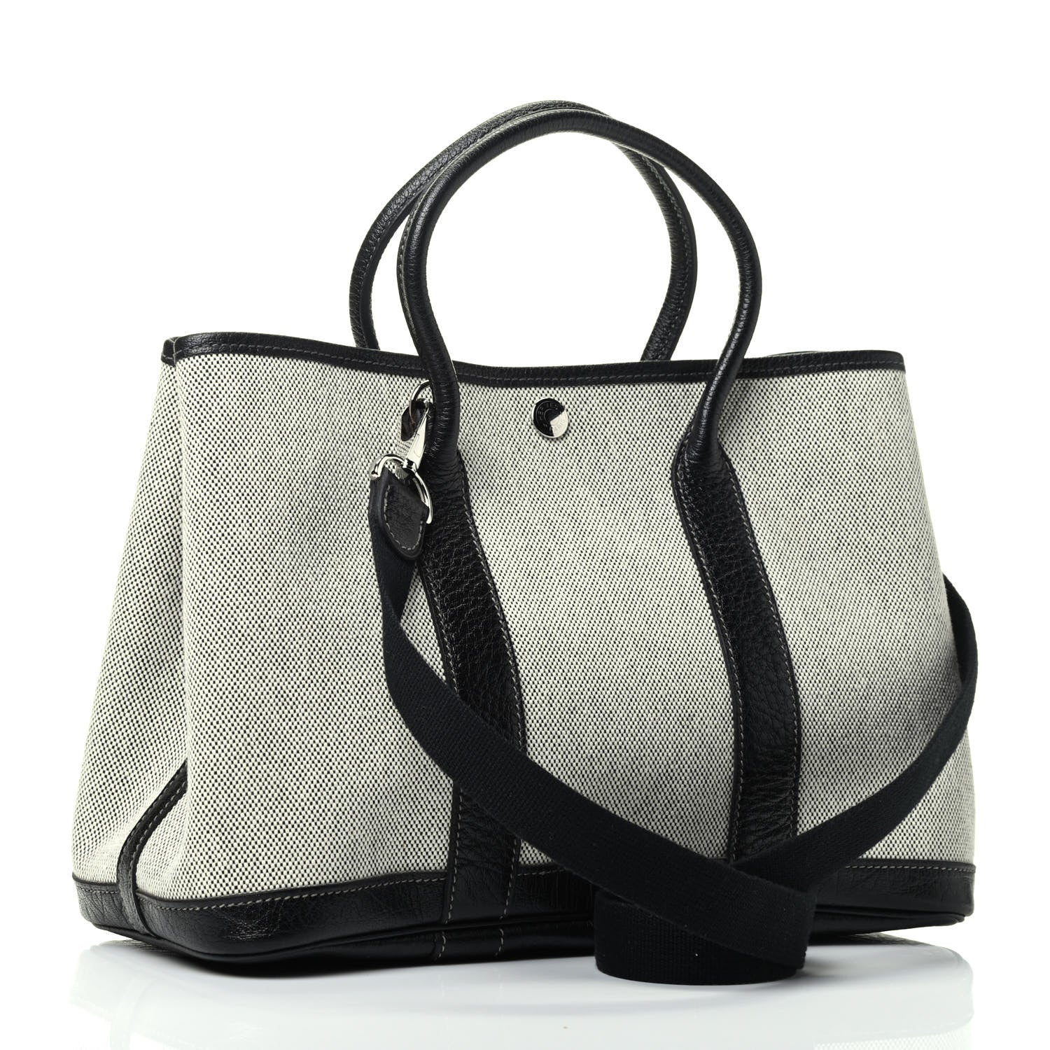 Hermes Twill D H Negonda Garden Party 30 TPM Ecru Black 2 of 4