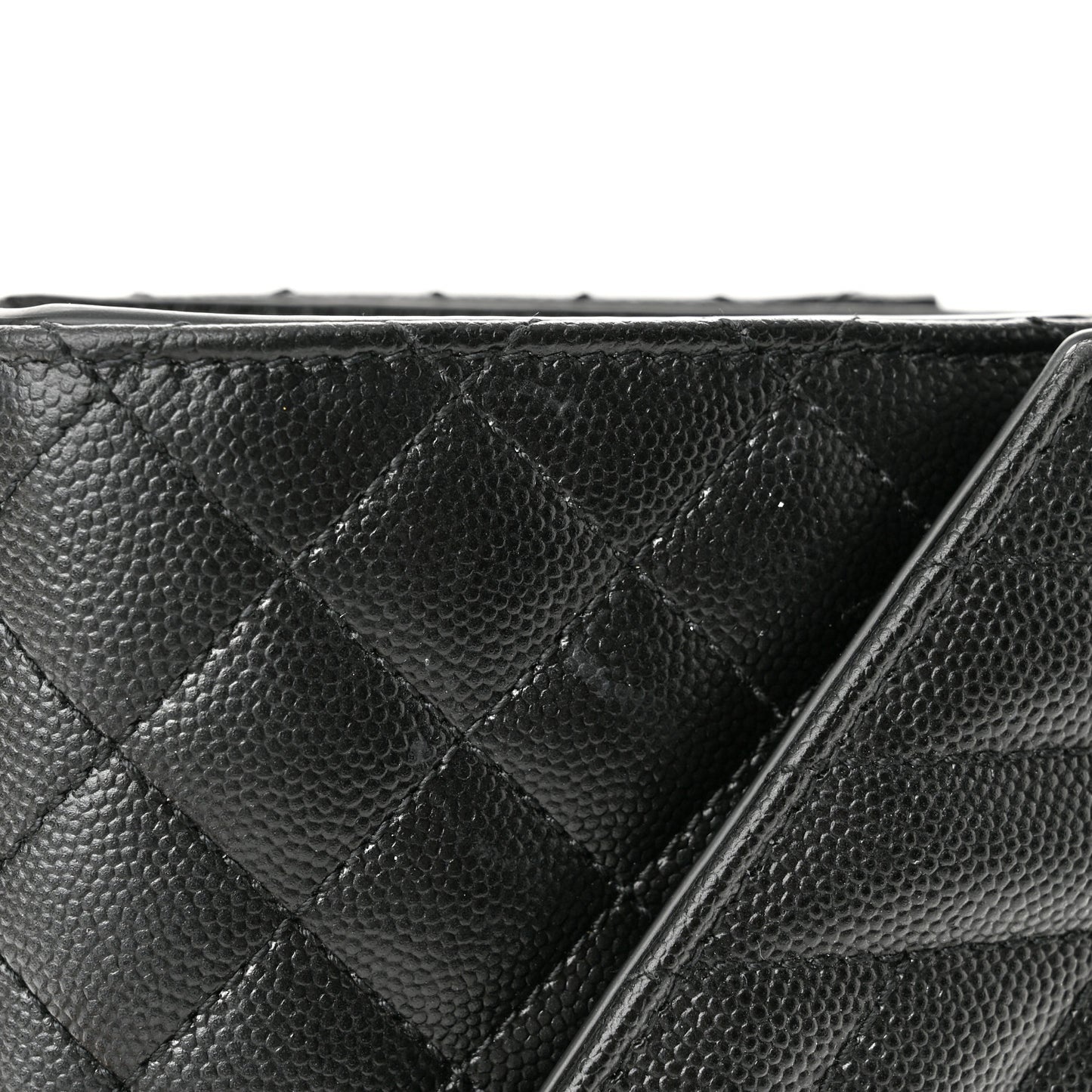 Grain De Poudre Textured Mixed Matelasse Triquilt Small Monogram Monochrome Satchel Black