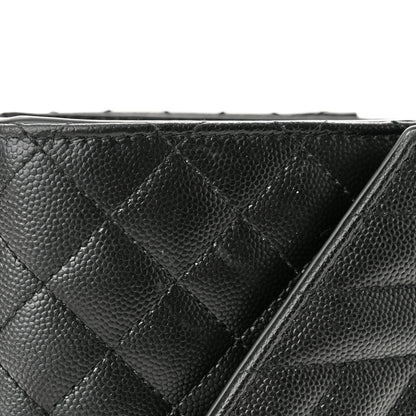 Saint Laurent Grain De Poudre Textured Mixed Matelasse Triquilt Small Monogram Monochrome Satchel Black 10 of 10