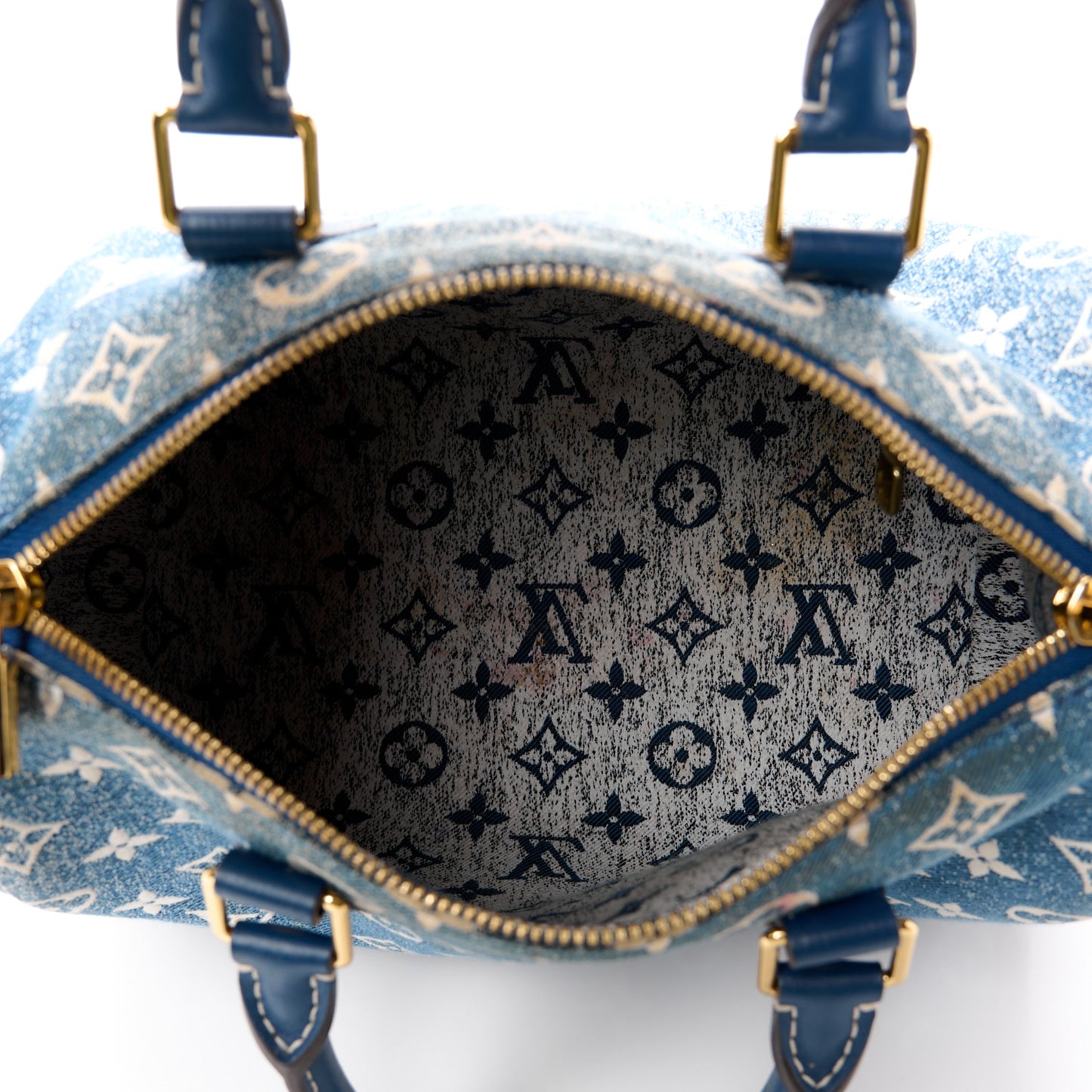 Monogram Jacquard Denim Speedy Bandouliere 25 Bleu