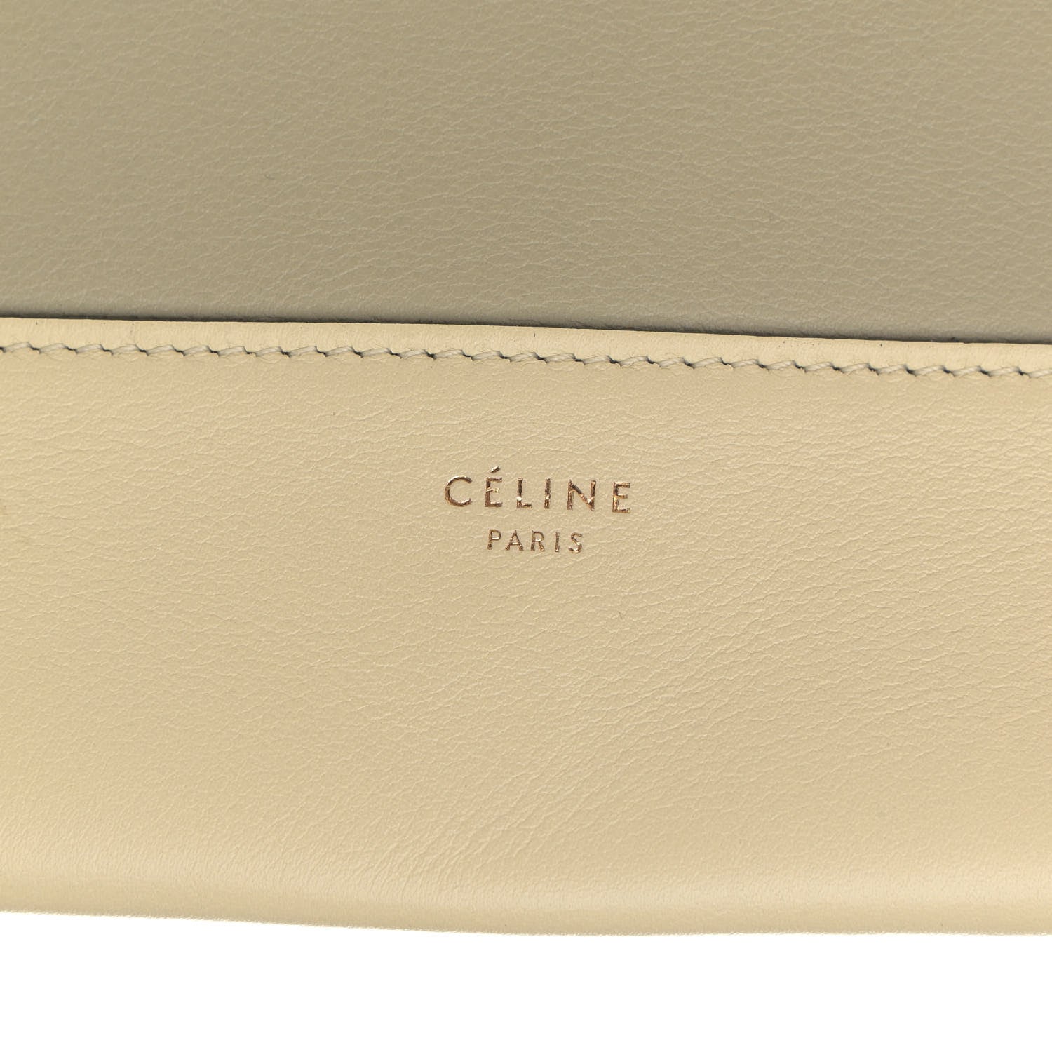 Celine Shiny Smooth Calfskin Medium Frame Shoulder Bag Chalk Mastic 6 of 14